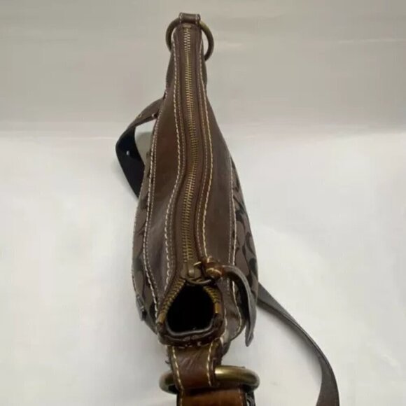 Vintage Coach Legacy Signature Convertible Bucket Duffel Bag 10403 Brown EUC - Picture 12 of 15